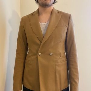 Zara Raw edged Camel Blazer